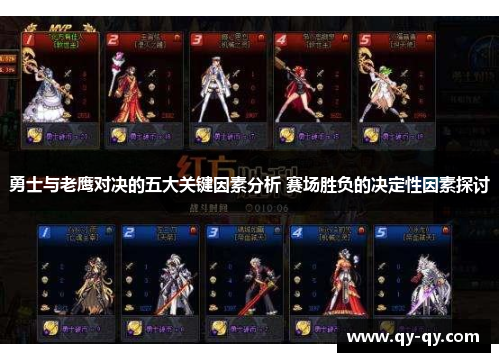 勇士与老鹰对决的五大关键因素分析 赛场胜负的决定性因素探讨