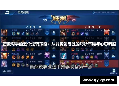 击败对手的五个逆转策略：从弱势到制胜的巧妙布局与心态调整